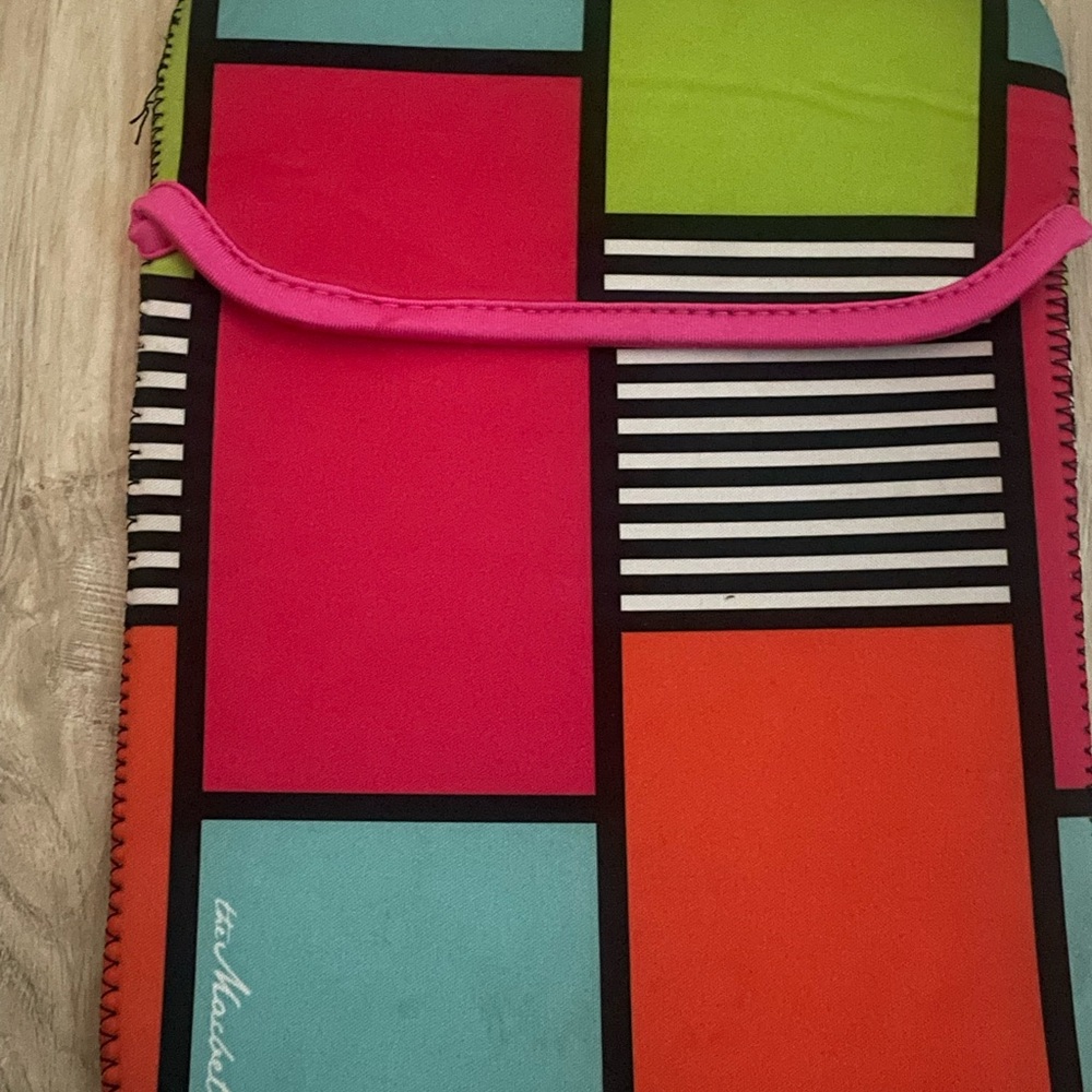 Macbeth Collection Vibrant Geometric Tablet Bag SIZE:  11” by 8”